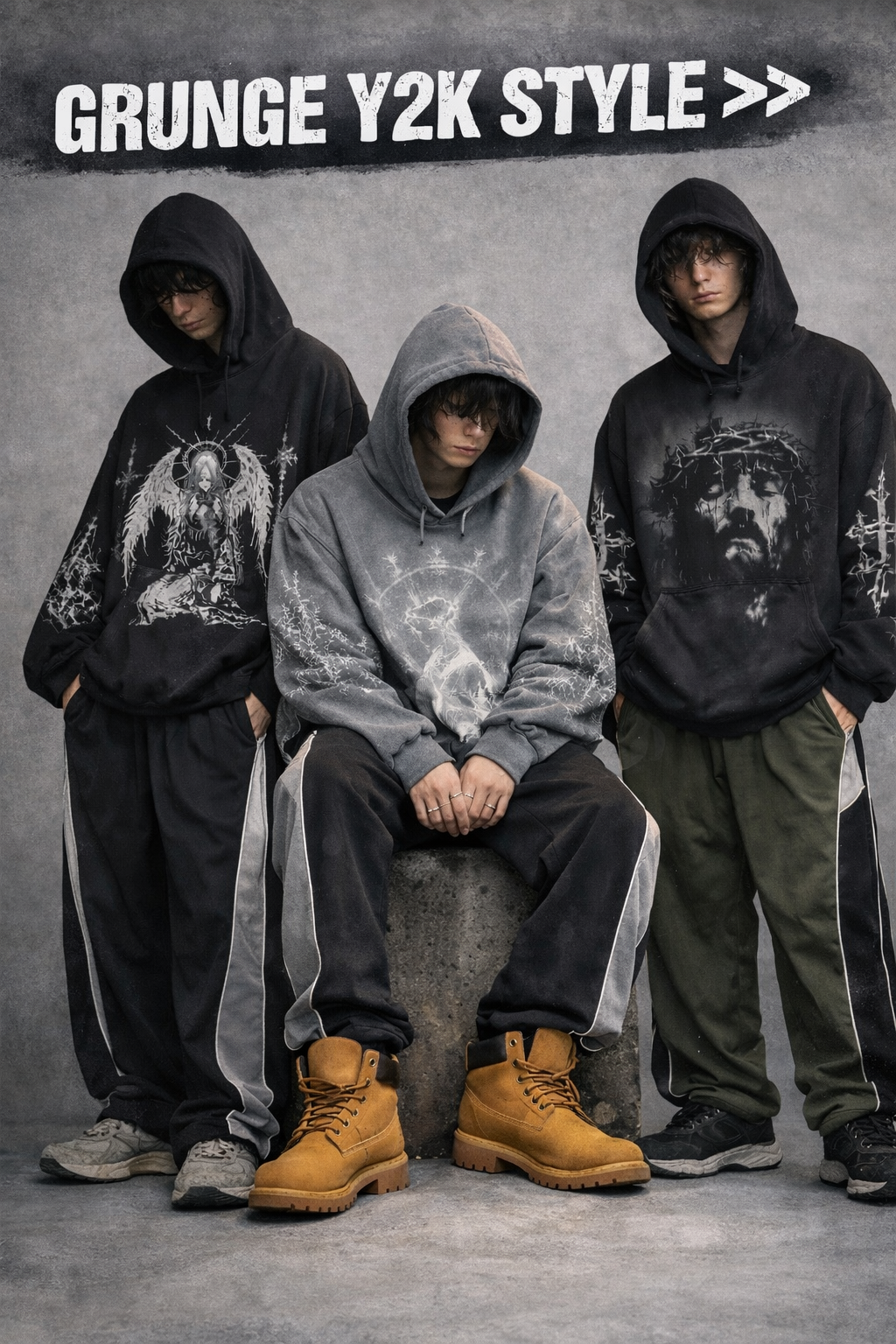 Urban Vibe Hooded Y2K Streetwear Sweatshirt