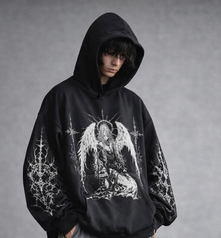 Urban Vibe Hooded Y2K Streetwear Sweatshirt