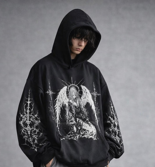 Urban Vibe Hooded Y2K Streetwear Sweatshirt